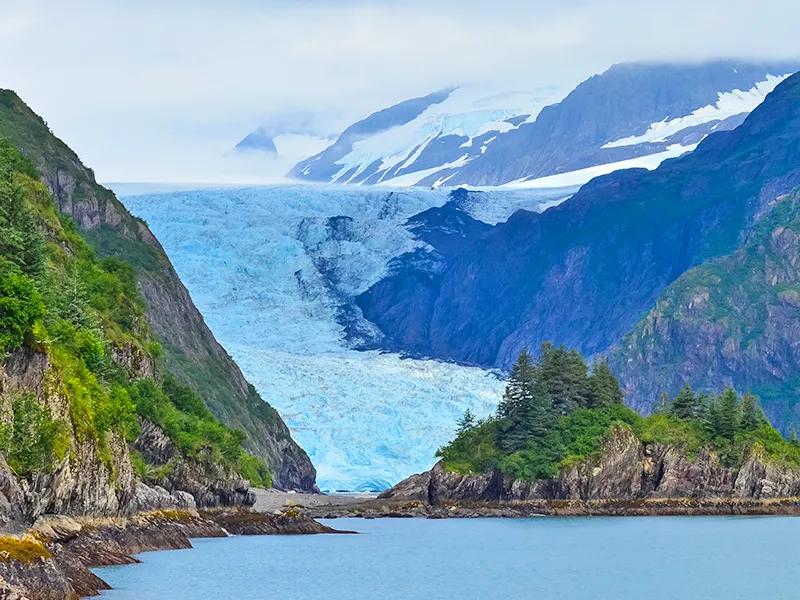 View of a Glacier on an Anchorage Flightseeing Tour View of a Glacier on an Anchorage Flightseeing Tour