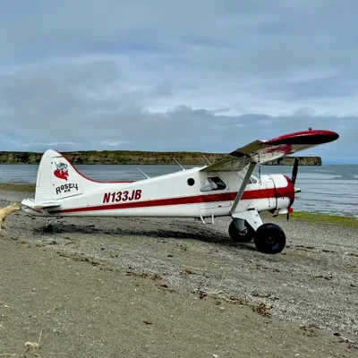 Rosey Air's de Havilland Beaver is available for point to point charter flights from Anchorage